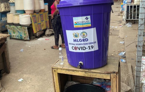 Handwashing station in Accra, Ghana